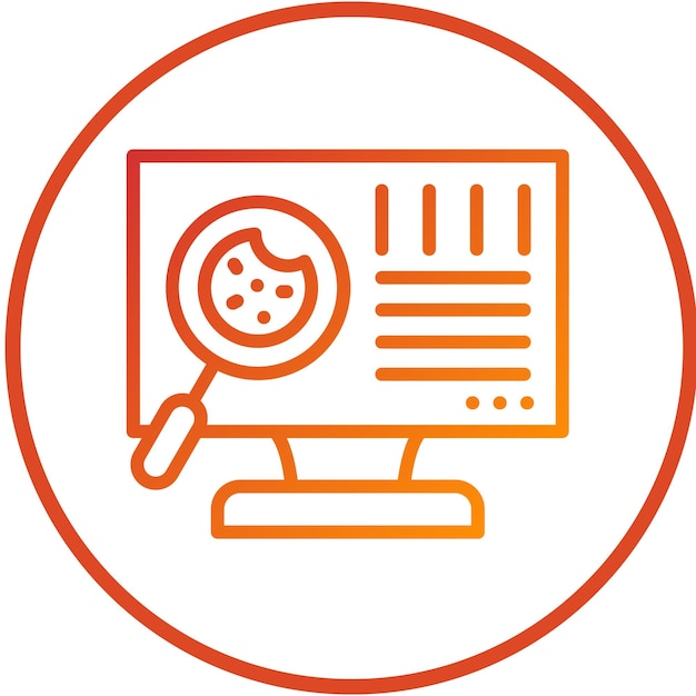 Vector Design Cookie Tracking Icon Style