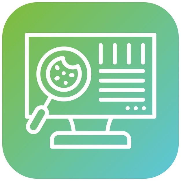 Vector Design Cookie Tracking Icon Style