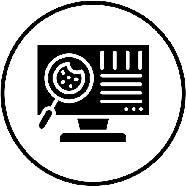 Vector Design Cookie Tracking Icon Style