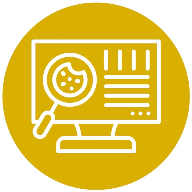 Vector Design Cookie Tracking Icon Style