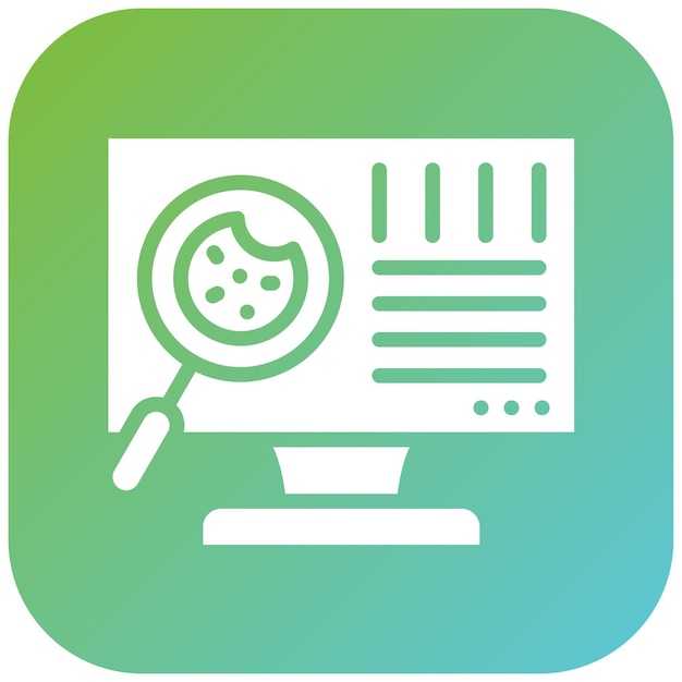 Vector Design Cookie Tracking Icon Style