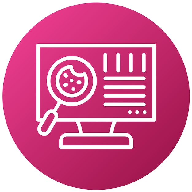 Vector Design Cookie Tracking Icon Style