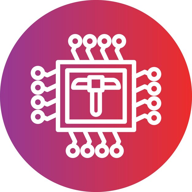Vector Design CPU Mining Icon Style