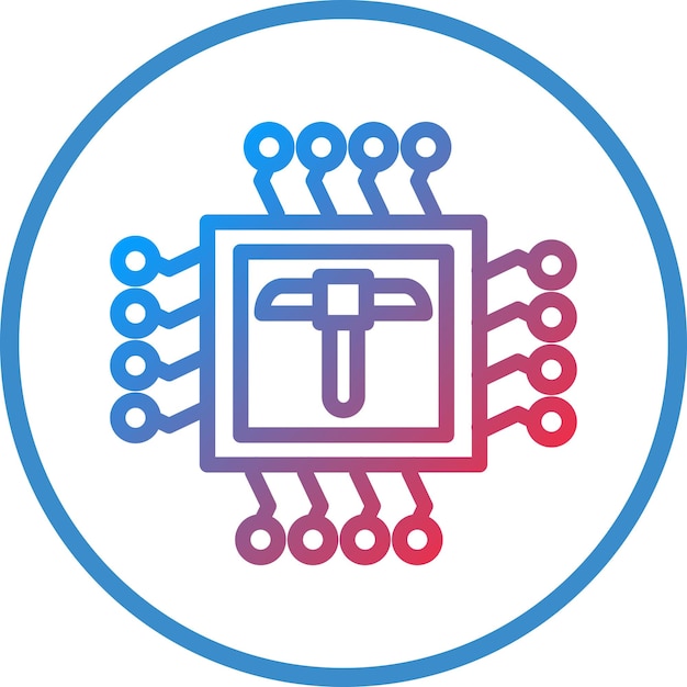 Vector Design CPU Mining Icon Style