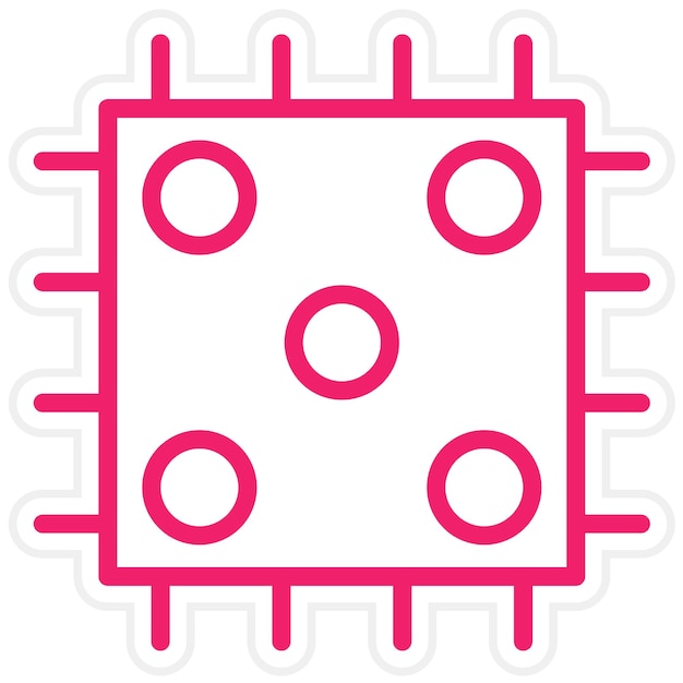vector design cpu socket icon style