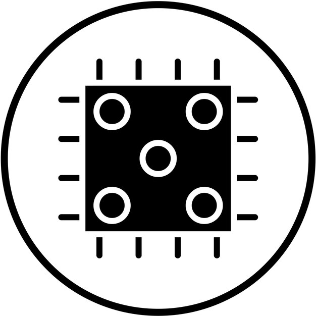 vector design cpu socket icon style