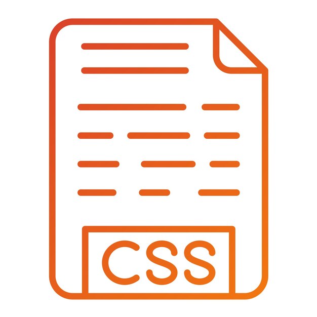 vector design css file icon style