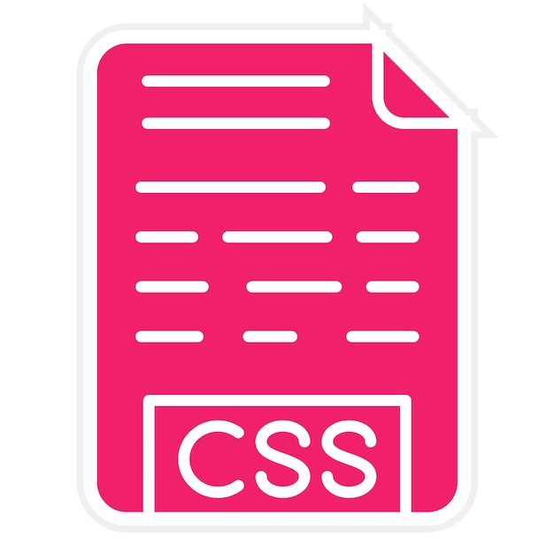 vector design css file icon style