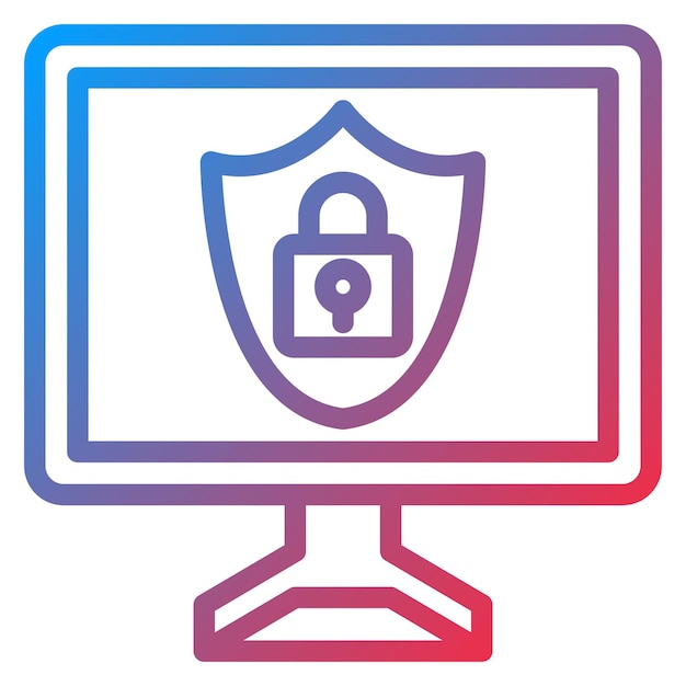 Vector Design Cyber Security Icon Style