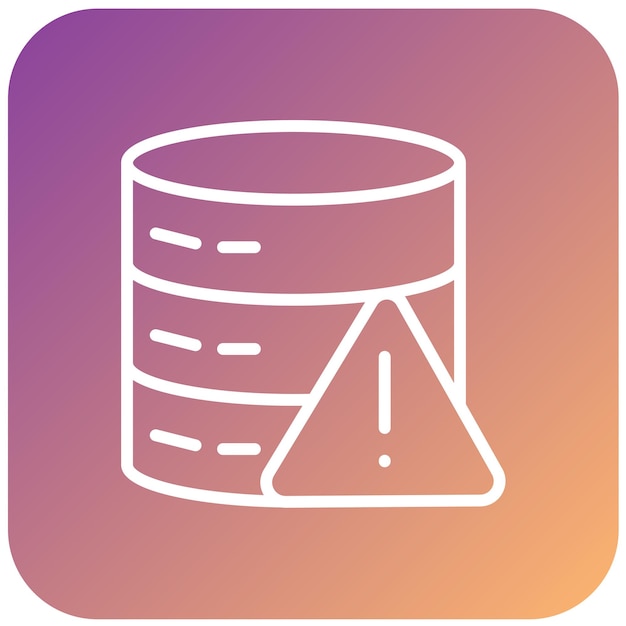 vector design database alert icon style