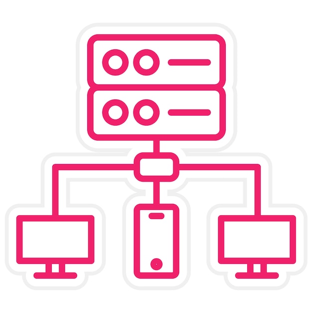 Vector Design Database Network Icon Style
