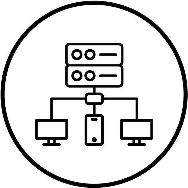 Vector Design Database Network Icon Style