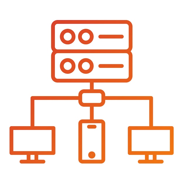 Vector Design Database Network Icon Style