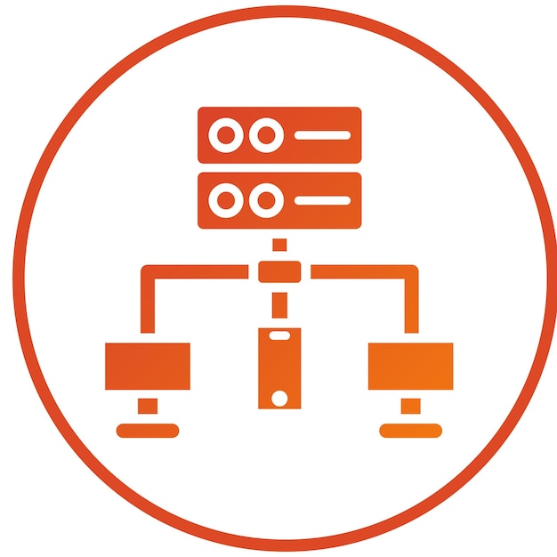 Vector Design Database Network Icon Style