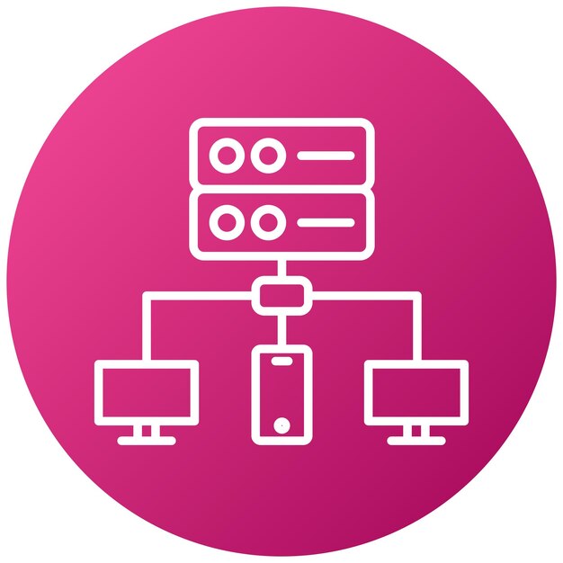 Vector Design Database Network Icon Style