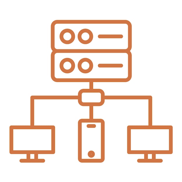 Vector Design Database Network Icon Style