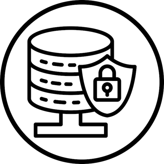 Vector Design Database Security Icon Style