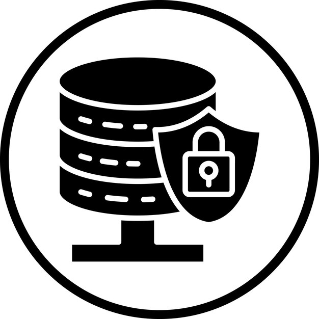 Vector Design Database Security Icon Style