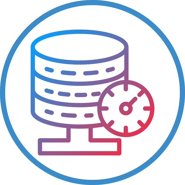 Vector Design Database Speed Icon Style