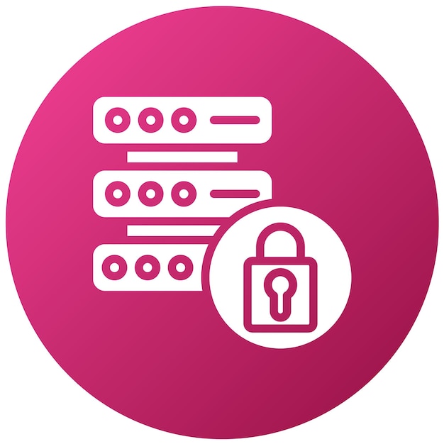 Vector Design Encrypted Database Icon Style
