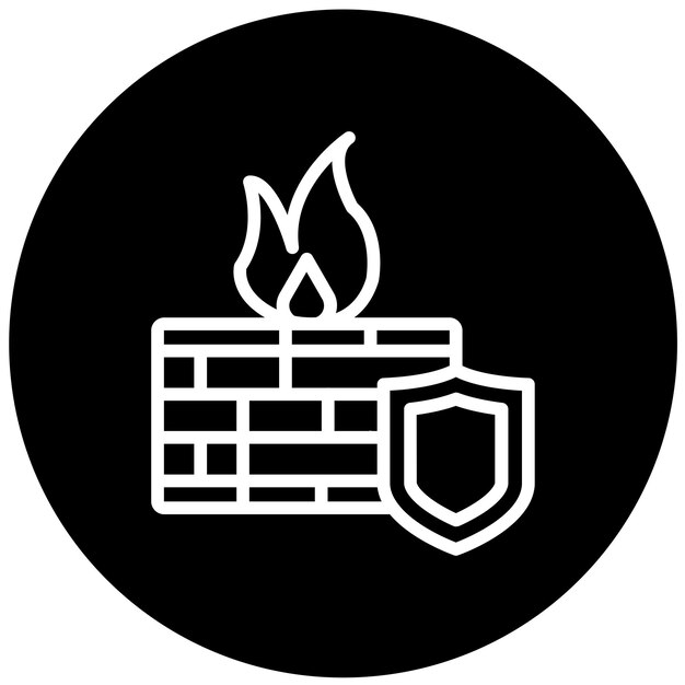 Vector Design Firewall Gate Icon Style
