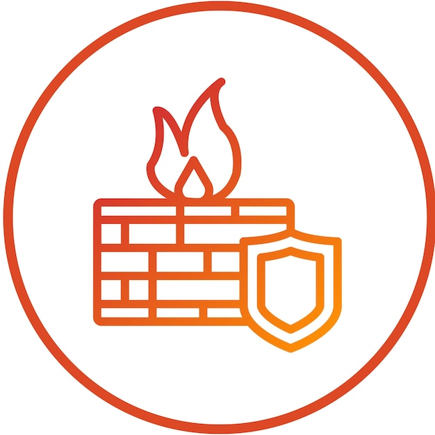 Vector Design Firewall Gate Icon Style