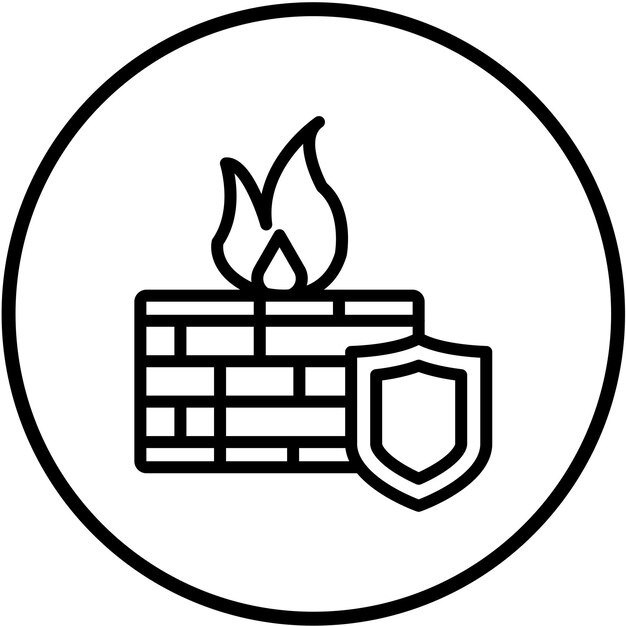 Vector Design Firewall Gate Icon Style