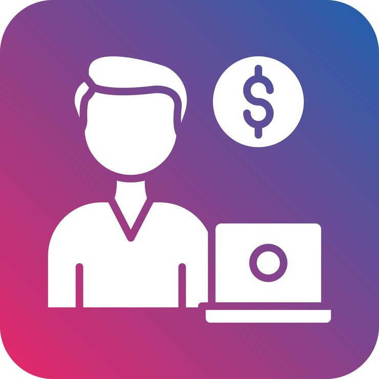 Vector Design Freelancer Male Icon Style