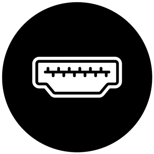 Vector Design HDMI Connector Icon Style