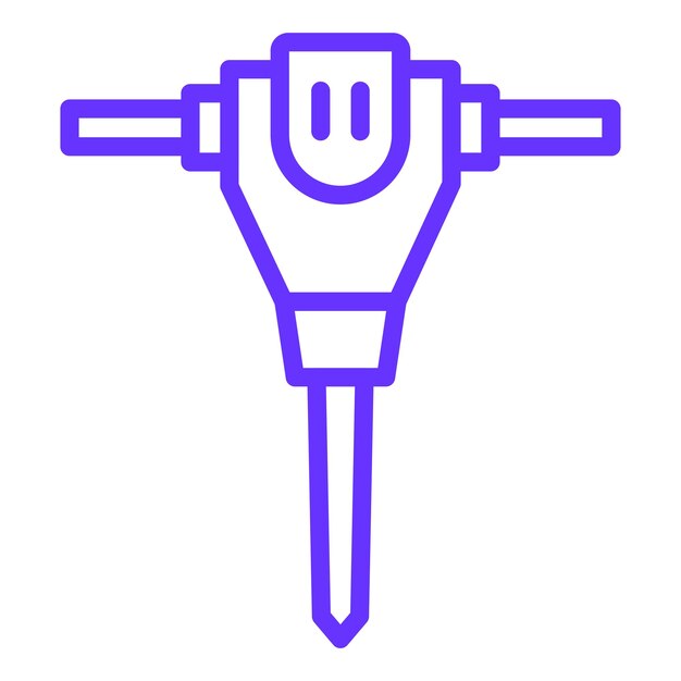 Vector Design Jackhammer Icon Style