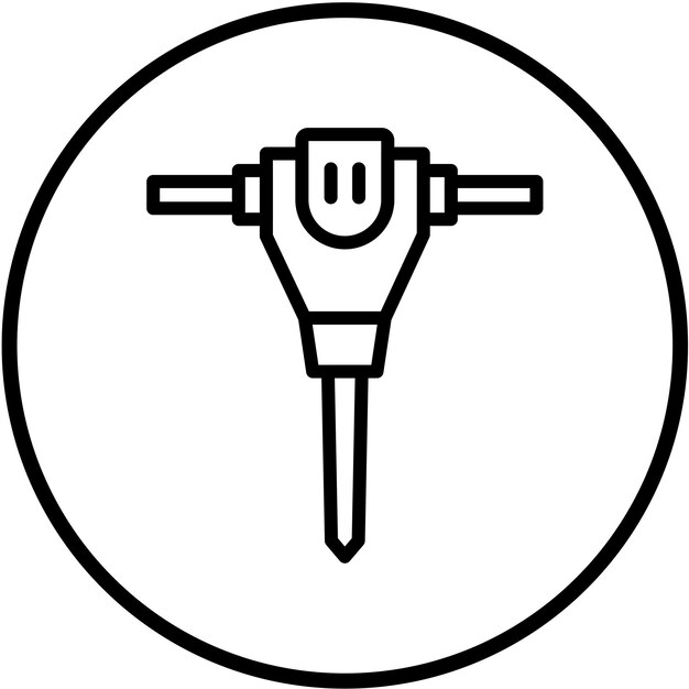 Vector Design Jackhammer Icon Style
