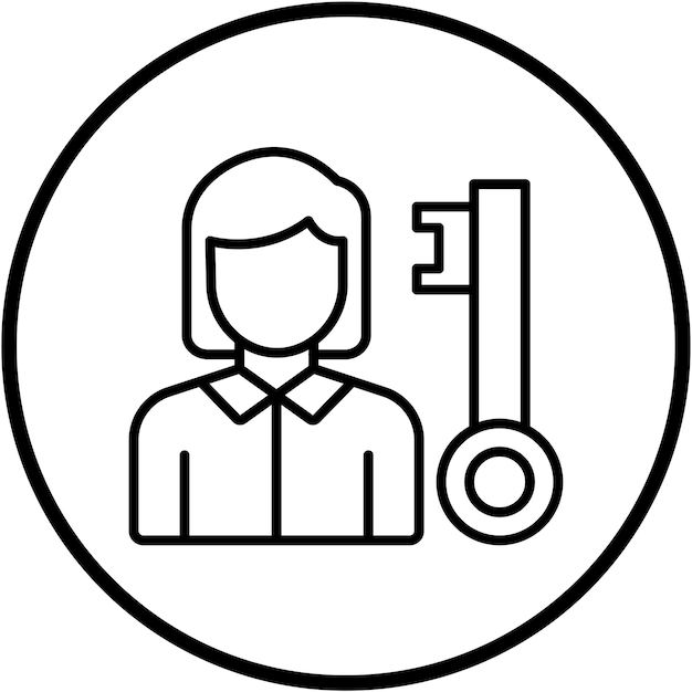 Vector Design Key Accounts Icon Style