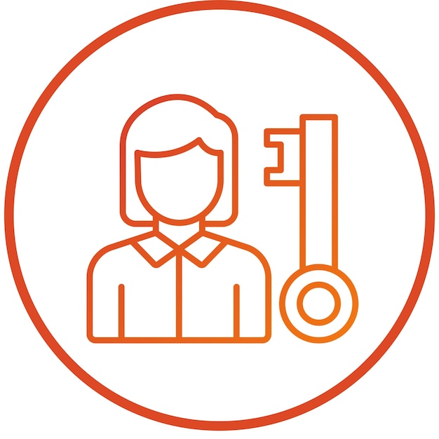 Vector Design Key Accounts Icon Style