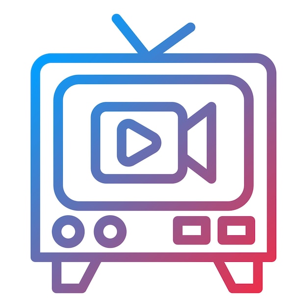 Vector Design Live Broadcast Icon Style