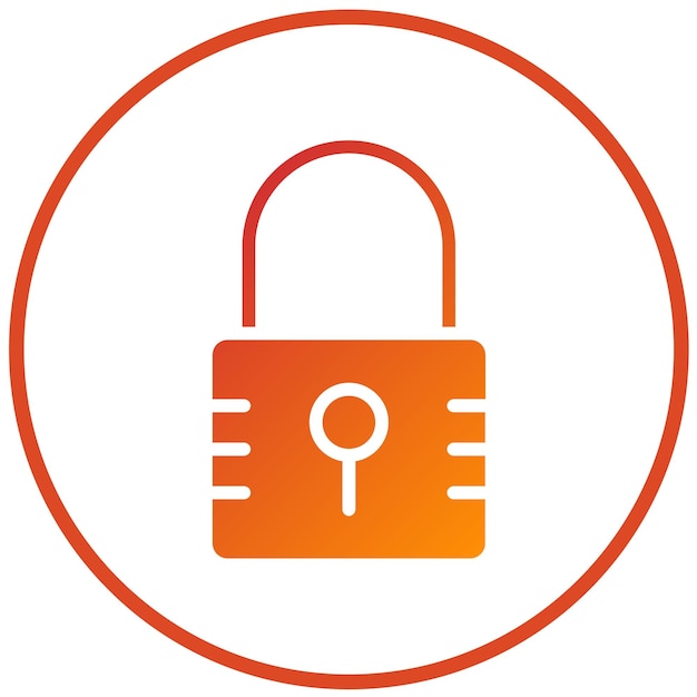 Vector Design Lock Icon Style