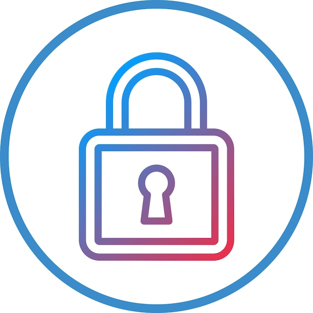 Vector Design Locked Icon Style