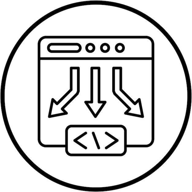 Vector Design Low Code Icon Style