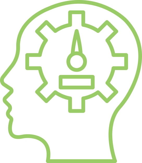 vector design mental control icon style