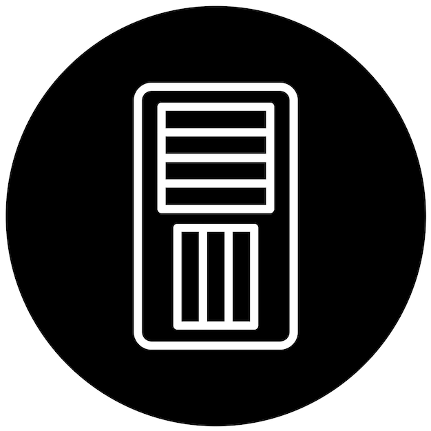 Vector Design Mid Tower Case Icon Style