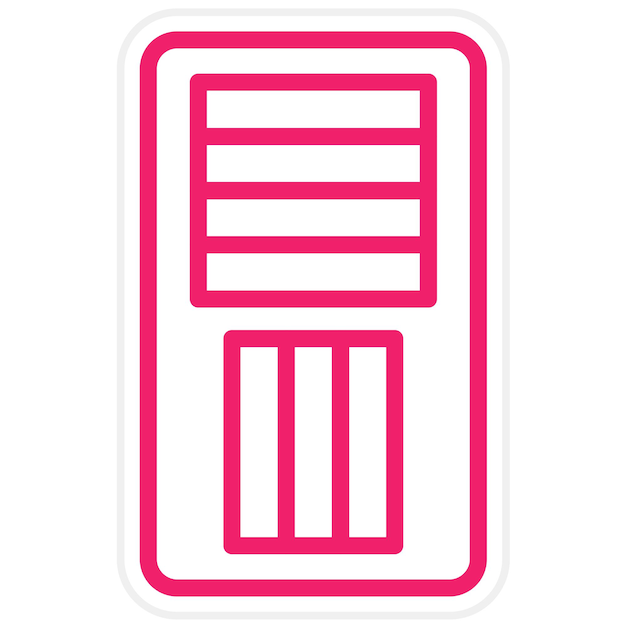 Vector Design Mid Tower Case Icon Style