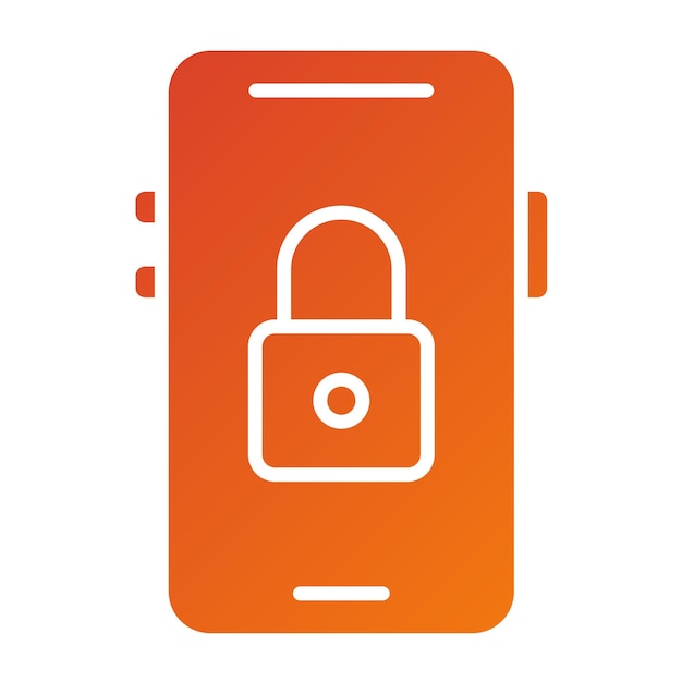 Vector Design Mobile Lock Icon Style