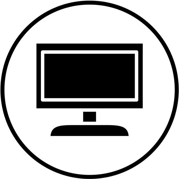 Vector Design Monitor Icon Style