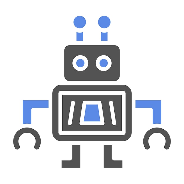 Vector Design Nano Robot Icon Style