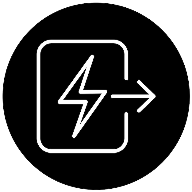 vector design output voltage icon style