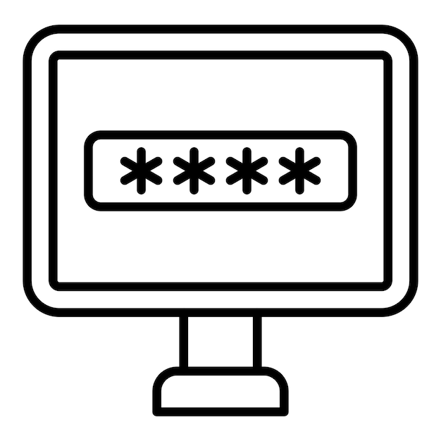 Vector Design Password Icon Style