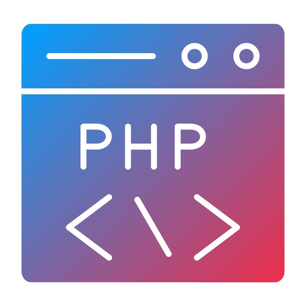 vector design php coding icon style