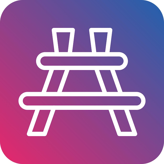 Vector Design Picnic Table Icon Style