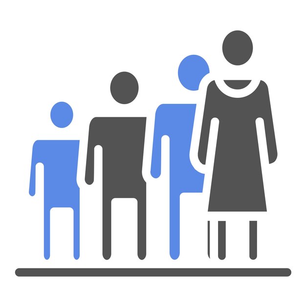 Vector Design Queueing Icon Style