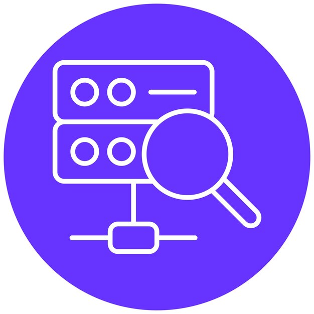 Vector Design Search Database Icon Style