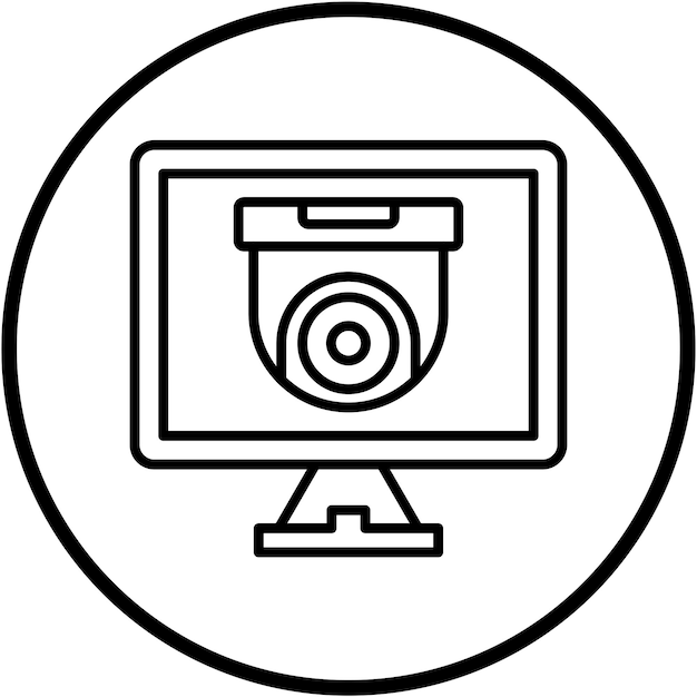 Vector Design Security Monitors Icon Style